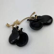 1 Pair Elton Castanets Percussion Hand Clappers Mid Century Vintage