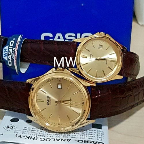 CASIO MTP/LTP-1183Q-9A DATE ANALOG QUARTZ LEATHER DRESS COUPLE LOVER PAIR  WATCH | eBay