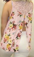 Sxy Blk Floral Crochet Slit Cutout Stretch Women Plus Tank Top Summer 1x/2x/3x Sxy Blk Floral Crochet Slit Cutout Stretch Women Plus Tank Top Summer 1x/2x/3x