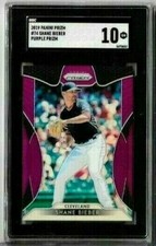 2019 Panini Prizm Shane Bieber Purple Prizm SGC 10