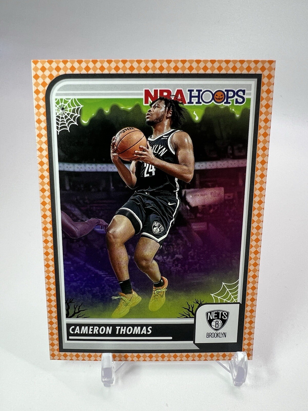 Cameron Thomas #130 2023-24 Hoops Haunted Hoops Orange Brooklyn Nets