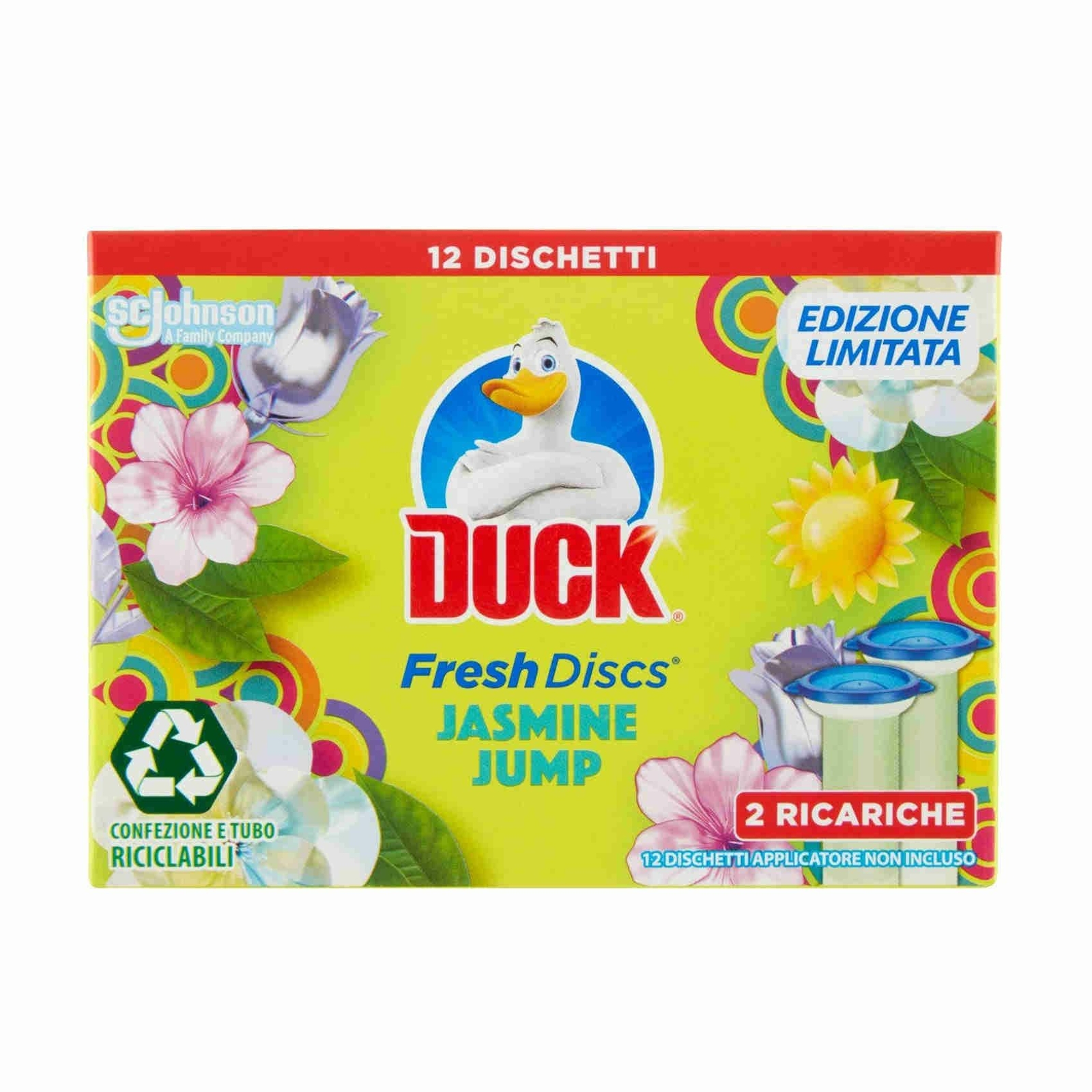 Duck Fresh Discs - Base per Dischi Gel Igienizzanti WC, Profumo Floral Fantasy -