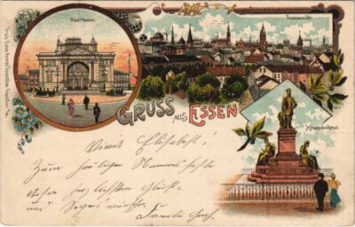 CPA AK GRUSS AUS ESSEN LITHO GERMANY (989991)