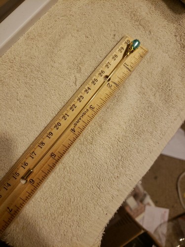 Spilla cappello/sciarpa oro vintage di ispirazione vittoriana fatta a mano - Foto 7 di 8