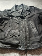 Womens Superdry Leather Jacket Size Small