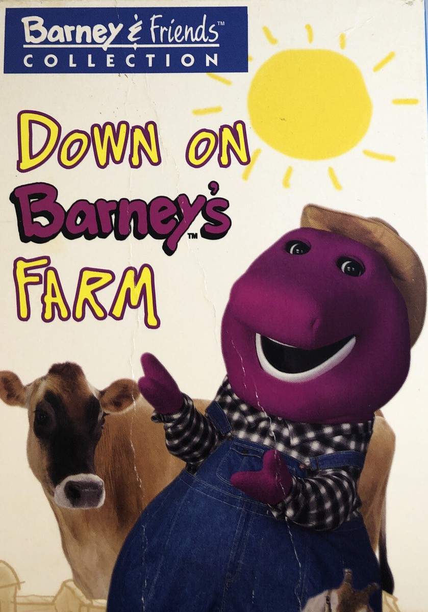 Barney & Friends Down On Barneys Farm(VHS 1992)TESTED-RARE VINTAGE-SHIP  N 24H