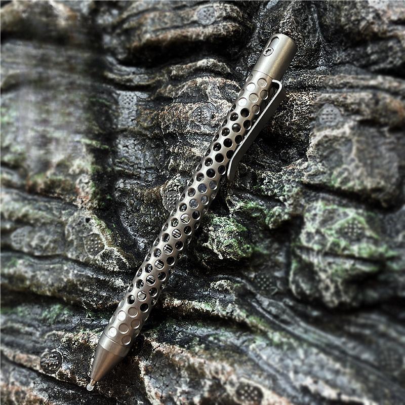 Titanium Alloy EDC Writing Pocket Pen Ballpoint Pen Hollow Signature ...