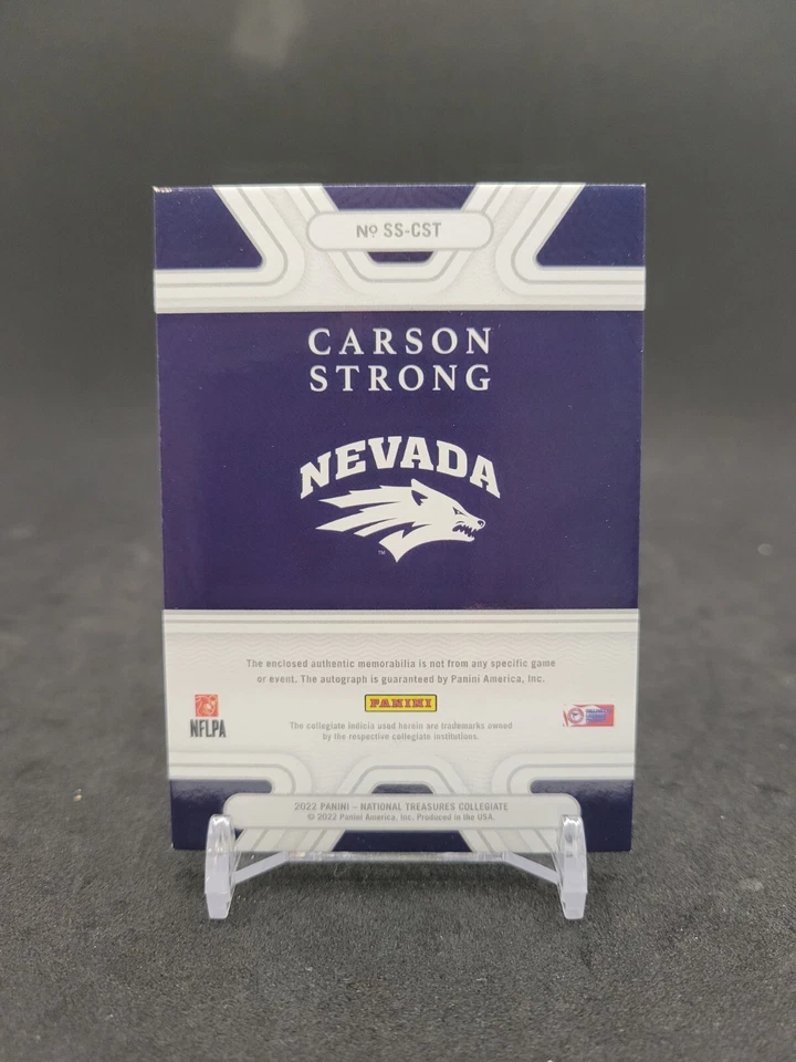 2022 National Treasures Carson Strong True RPA on Card Auto #55/99 Nevada - Image 3 of 3