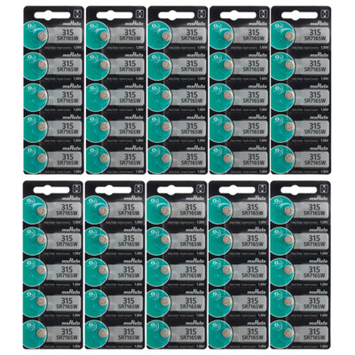 Murata SR716SW 716 Sr716 Silver Oxide Button Battery 315 1.55v for Watch 50 pack