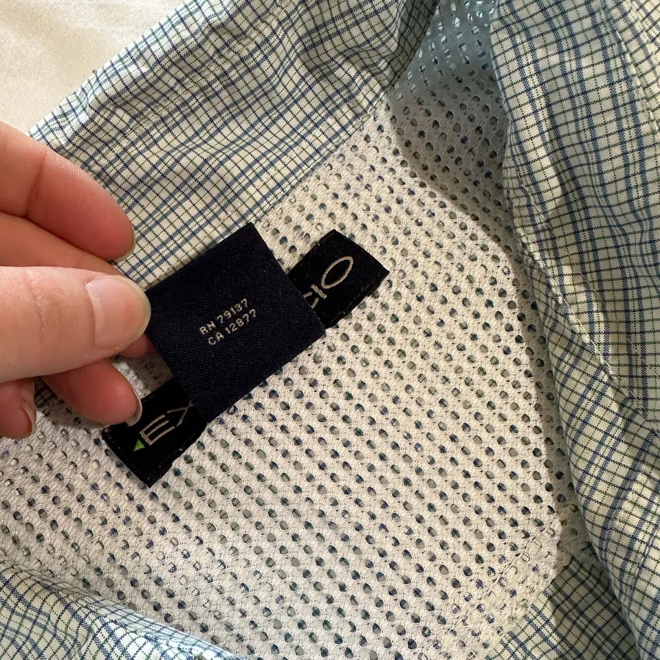 Exofficio Men Shirt Large Vented Nylon Long Sleeve Plaid Button Up - Image 3 of 4