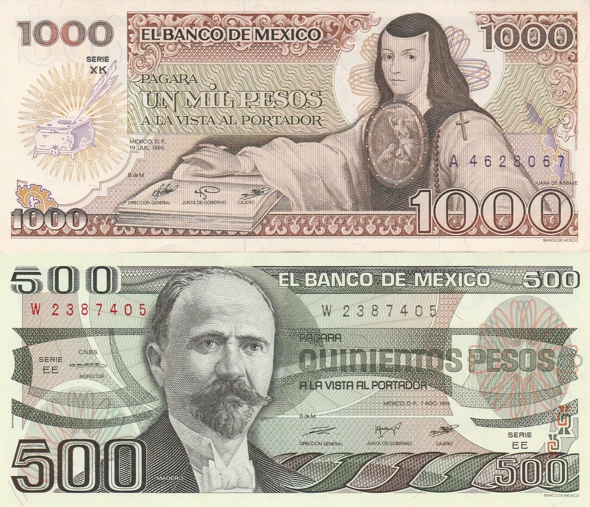 メキシコ旧紙幣 7種セット Banco de Mexico El Banco de Mexico: Collection 7 Bank Notes UNC. | eBay