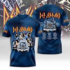 Hot Def Leppard The World Tour 2025 Music Rock Band 3D T-shirt