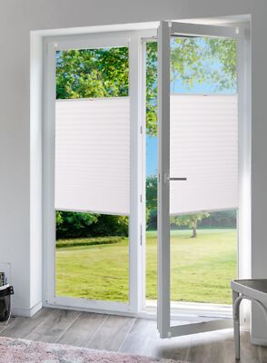 Plissee Easy Fix Klemm Faltrollo blickdicht Fenster Rollo ohne Bohren 80x200 cm