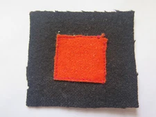 WORLD WAR II COLOUR PATCH for AUSTRALIAN ARMY REGIMENT 1939 to 1945 RED on BLACK