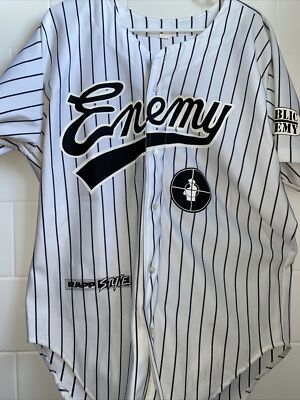 Super RARE Vintage 90's Public Enemy Rapp Style Baseball Jersey