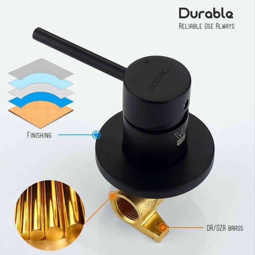 Decaura Bathroom Tap Bath Elbow Spout Wall Water Basin Bathtub Shower Mixer Taps - Picture 82 of 143