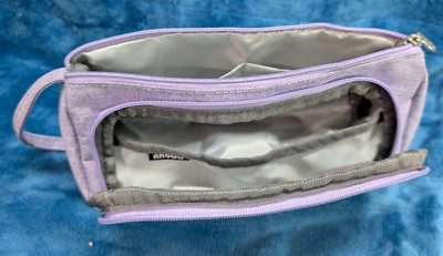 Angoo Pencil Pouch   6 Pockets, Large Capacity, Durable and Multi-Purpose PURPLE