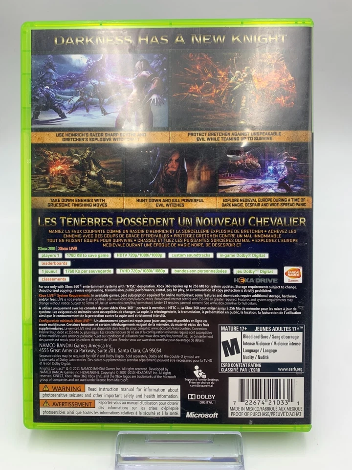 Knights Contract (XBOX 360, 2011) CIB Complete - Image 2 of 4