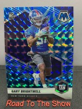 2021 Panini Mosaic Gary Brightwell Reactive Blue Prizm RC #377 Giants