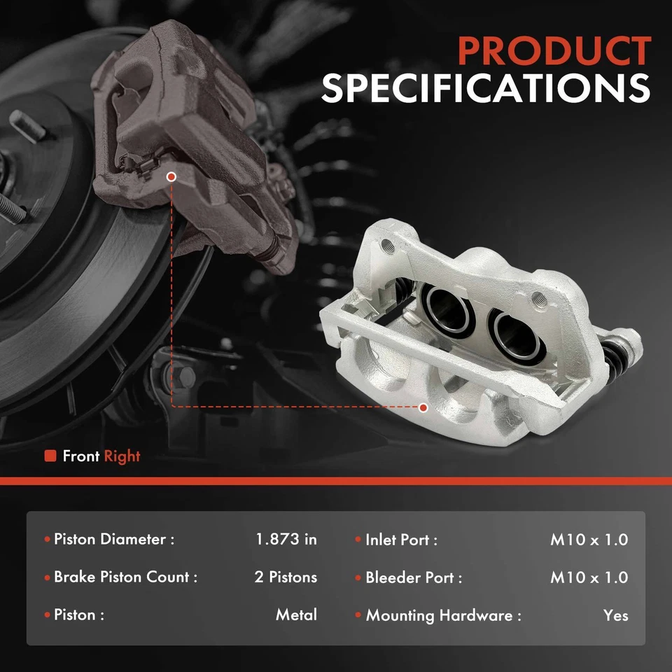 Pinza de freno de disco delantera derecha con soporte para Acura MDX Honda Pilot Ridgeline Foto 2 de 4