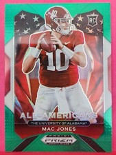 Mac Jones Rookie RC Green Prizm Parallel All American Panini NFL Card Jaguars