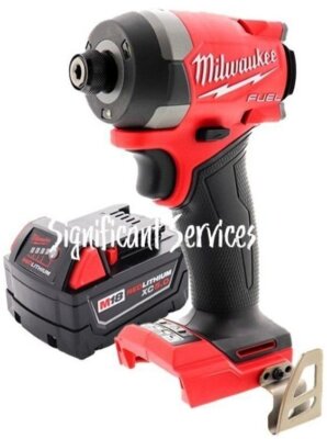 New Milwaukee 2953-20 M18 FUEL 18V 1/4'' Cordless Impact Driver 5.0 Ah Battery