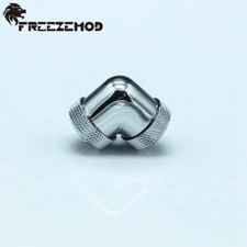 FreezeMod 90 Degree Dual Compression Fitting 14mm Multi-Link Triple Seal Silver