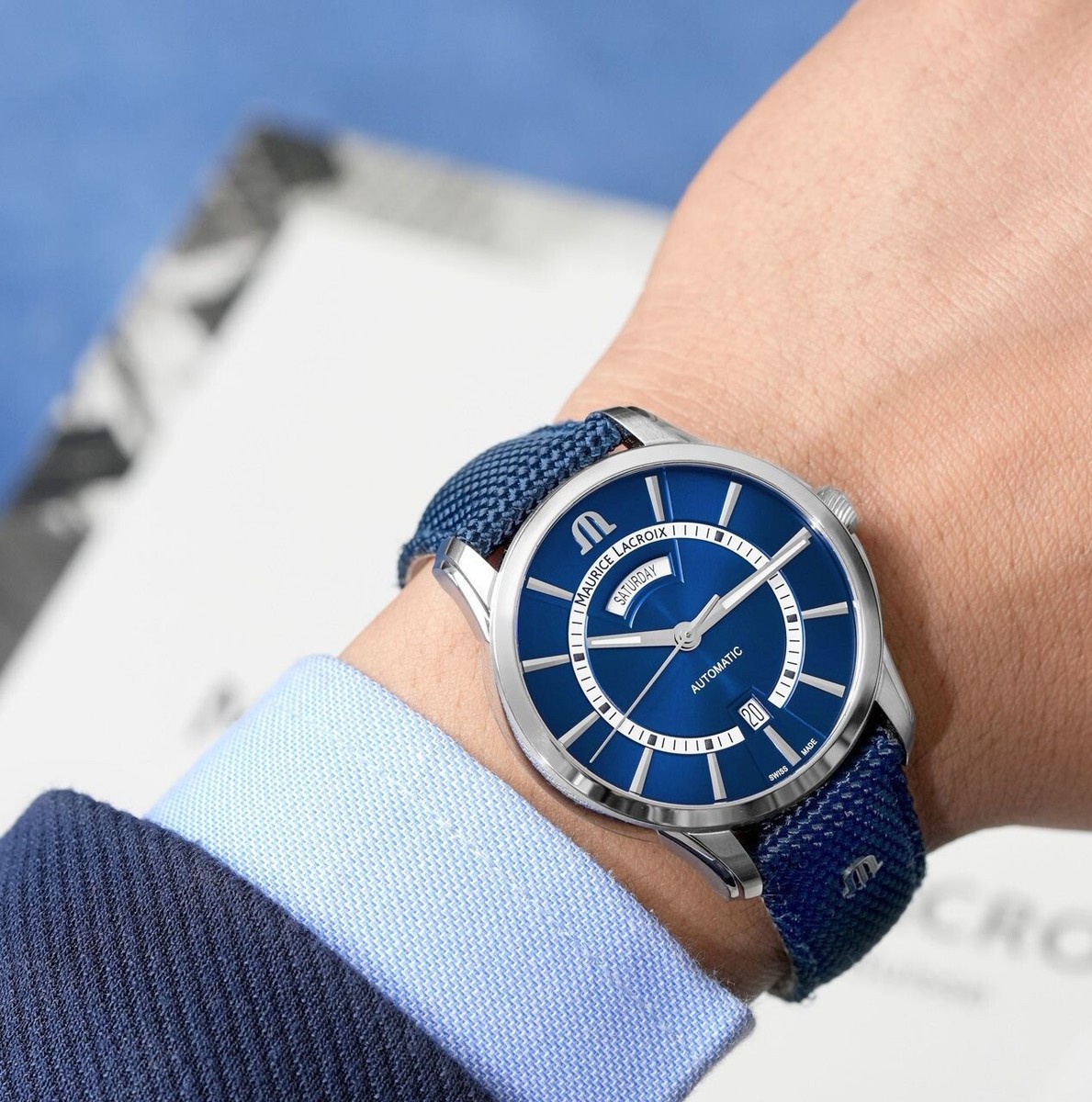 Maurice Lacroix Pontos Day Date - PT6358-SS004-431-4 | eBay