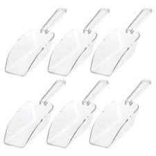 6 Pack Clear Candy Scoopers Popcorn Cookie Scoop for Candy Buffet Ice Cubes