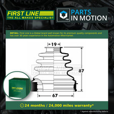 CV Joint Boot fits FORD FOCUS Mk2 2.0 Front Inner 04 to 12 C.V. Driveshaft New