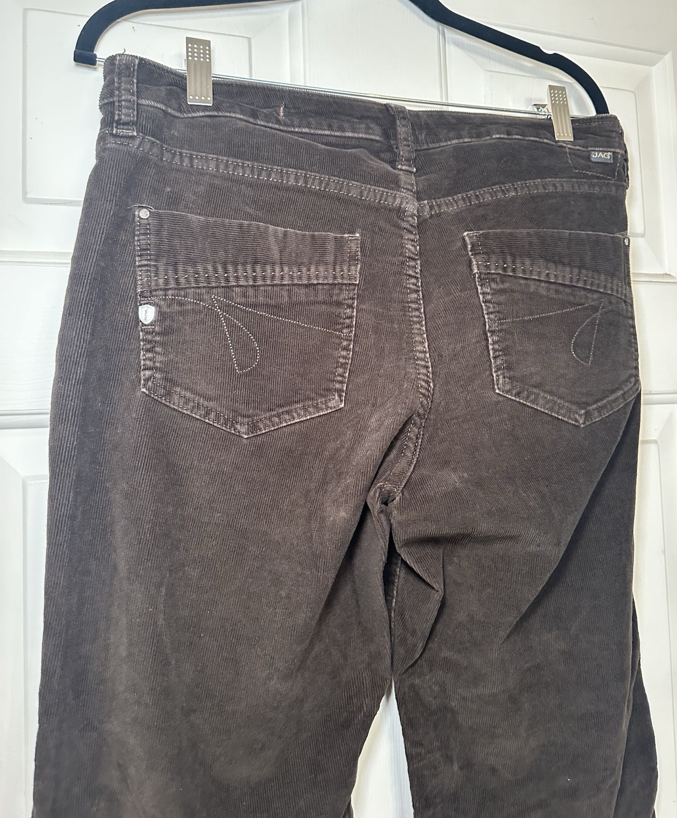 Jag Low Rise Boot Leg Courdaroy Pants Brown Jeans Womens Size 12 X32