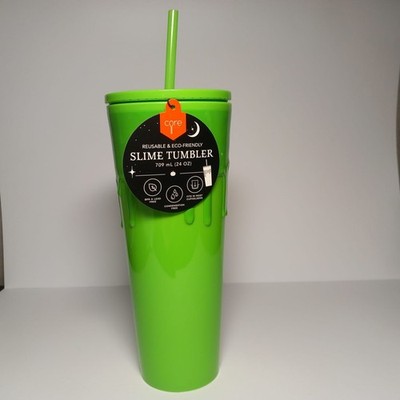 Core Kitchen Green Slime Becher 709ml (24oz) mit Deckel & Strohhalm - Mehrwegbecher