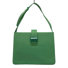 Auth LANVIN - Light Green Nylon Shoulder Bag