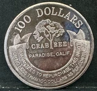 Rare Crabtree Mint Trade Unit $100 Paradise California 2 Oz 999 Silver Round