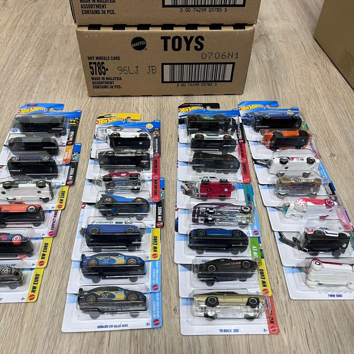 Hot Wheels 2026 Case J Carton 36pcs Assortment Basic Cars Mainline