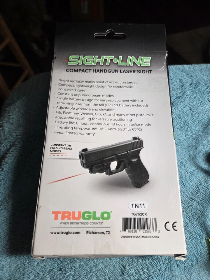 TruGlo #TG7620R Sight-Line Compact RED Laser Mounts to Standard Picatinny Rail - Image 2 of 4