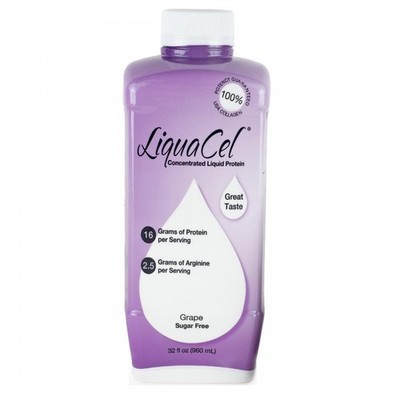 LiquaCel Concentrated Liquid Protein Grape 32oz Bottle Ready to Use SugarFree 1
