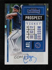 2020 Contenders Prospect 2 Cracked Ice Ticket 12/23 Vaughn Grissom Auto 2s2