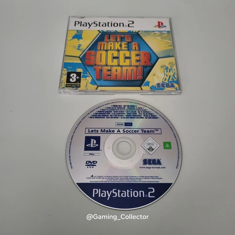 Let's Make a soccer team : Jeu Promo Press kit avec jaquette pour Ps2