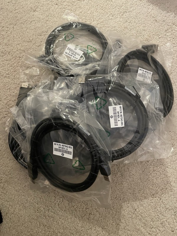 LOT Of 13 Brand New Genuine HP DisplayPort cable HP P/N:487342-001