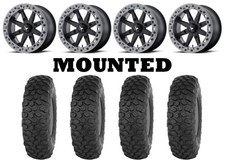 Kit 4 High Lifter Chicane Ds Tires 35x9.5-15 On Msa M31 Lok2 Beadlock Black Fxt
