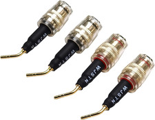 Banana Plug to 4Mm Female Jack Adapter, Speaker Audio Connectors, 4-Pack