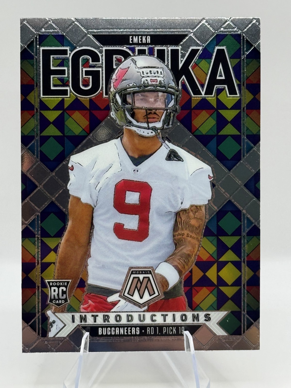 2025 Panini Mosaic - Emeka Egbuka Rookie # 1 Introductions RC Buccaneers