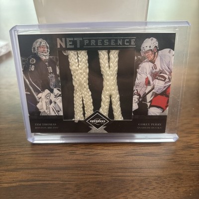 2011-12 Limited - Net Presence Memorabilia Corey Perry, Tim Thomas #9 /99 (MEM)