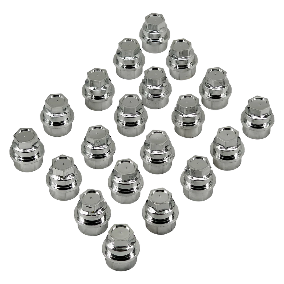 20X CHROME LUG NUT COVERS CAPS For Chevy Silverado Tahoe GMC 1500 Sierra Foto 3 de 4
