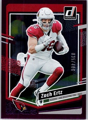 2023 Donruss Season Stat Line #6 Zach Ertz #/406 Arizona Cardinals