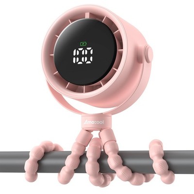 Best AMACOOL Baby Stroller Fan, Rechargeable Portable Clip on 17H Cooling with 5