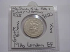 1916 Shilling Silver 92.5% Great Britain George V Early English Coin #1916.1A
