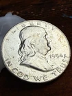 GEM BU Unc 1954 P Franklin Half Dollar 90% Silver 50c