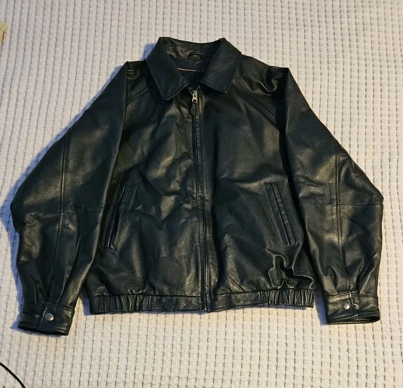 St. John's Bay Leather Outer Shell Black Coats, Jackets & Vests